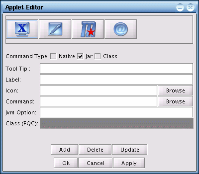 Applet Editor screenshot.