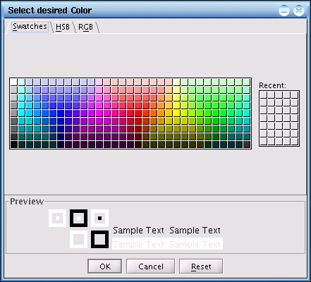 System Color Chooser screenshot.