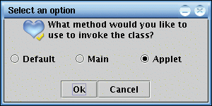 Jvm invokation dialog screenshot.